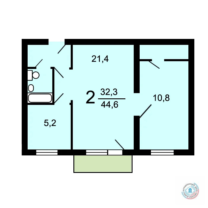 Продается квартира, 45.2 м - Фото 0