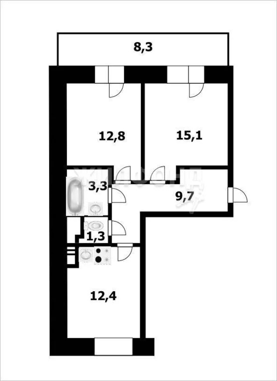 Продажа квартиры, Садовый, Новосибирский район, Онежская - Фото 14