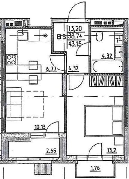 Продается квартира, 43.15 м - Фото 3
