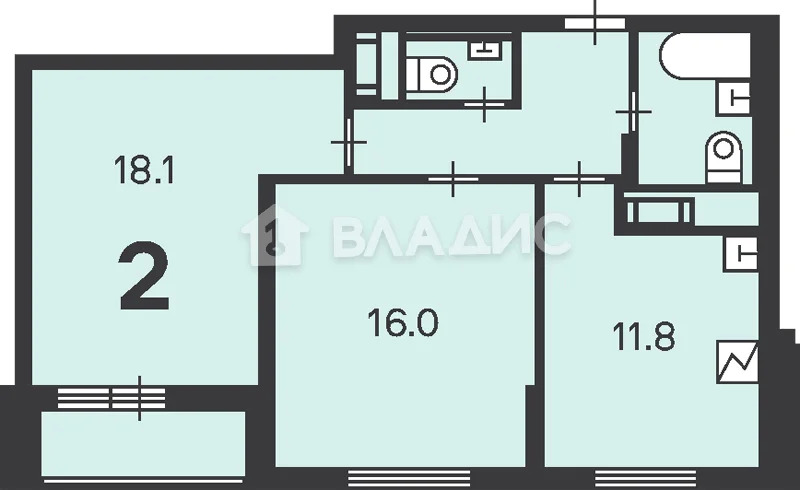 Москва, проезд Шелихова, д.9к1, 2-комнатная квартира на продажу - Фото 0