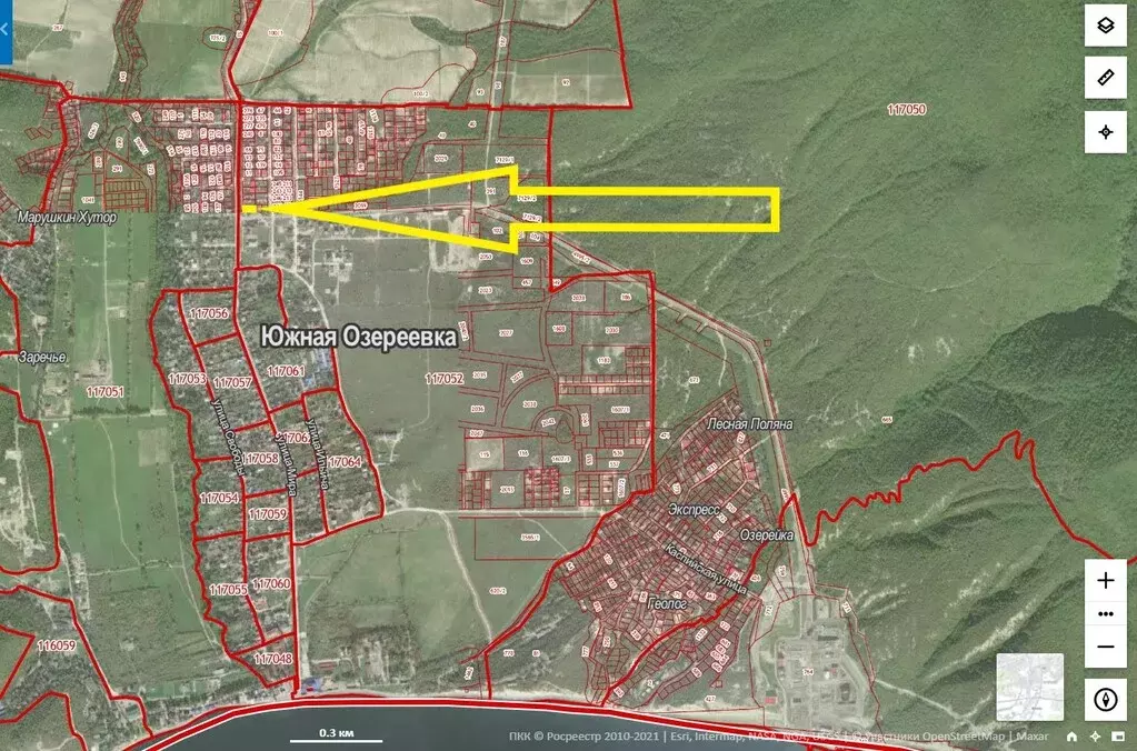 Карта южная озереевка новороссийск