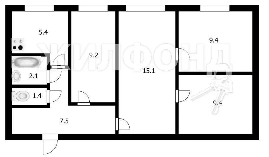 Продажа квартиры, Репьево, Тогучинский район, ул. Центральная - Фото 9