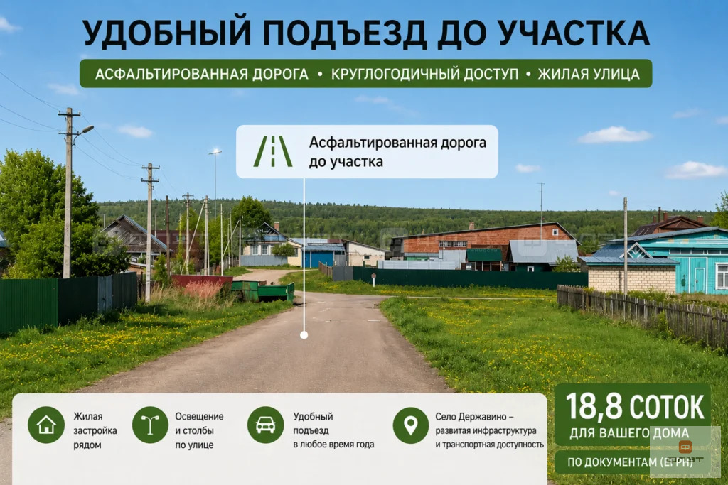 Продажа участка, Державино, Лаишевский район, ул. Агайбашская - Фото 2