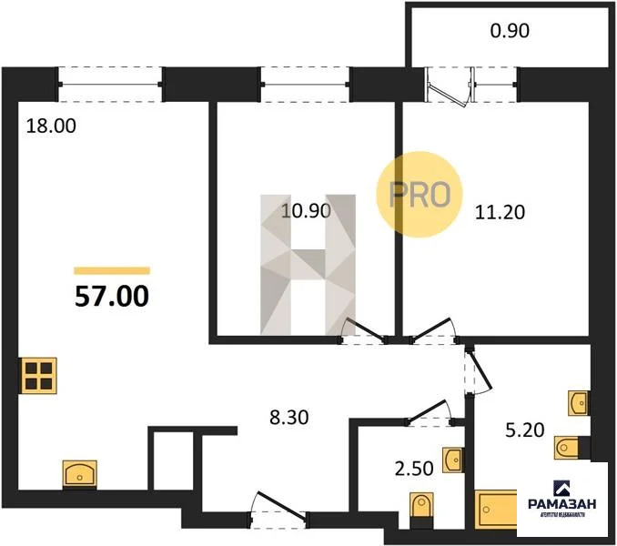 Продажа квартиры в новостройке, Казань, м. Горки, ул. Родины - Фото 1