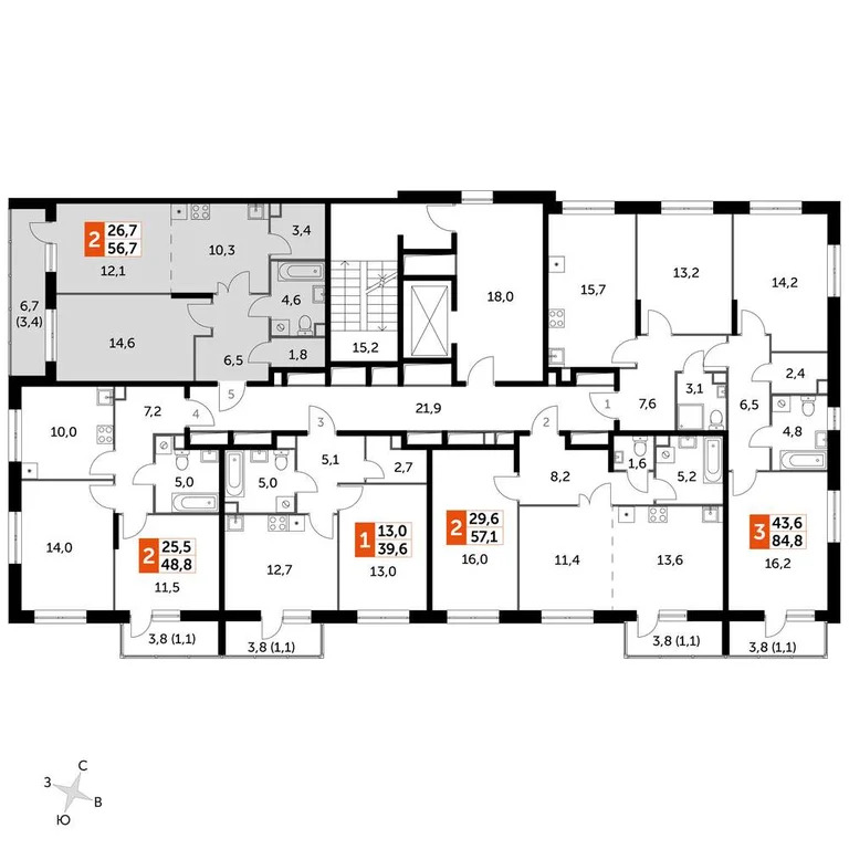 Продам 2-комн. квартиру 56.7 кв.м. - Фото 25