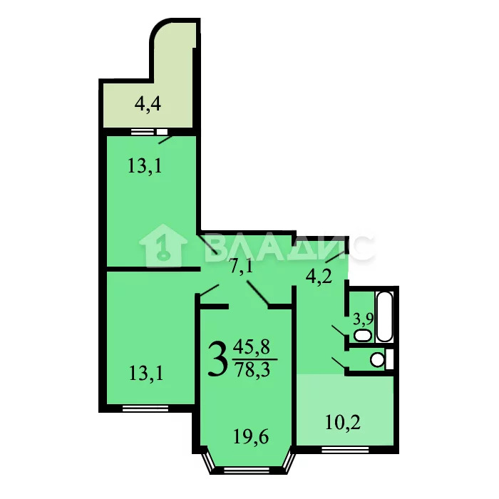 Москва, улица Шверника, д.7, 3-комнатная квартира на продажу - Фото 7