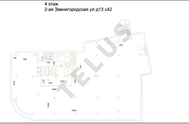 м.ул.1905 года, 2-я Звенигородская ул. 7618 м2 Здание (ном. объекта: ... - Фото 13