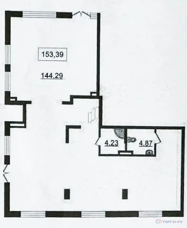 Нежилое помещение 154 м2 на Октябрьской набережной СПб - Фото 2