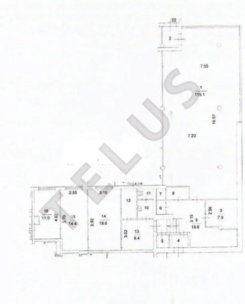 м.Марьина Роща, ул.Октябрьская, 217 м2, помещние (ном. объекта: 7862) - Фото 10
