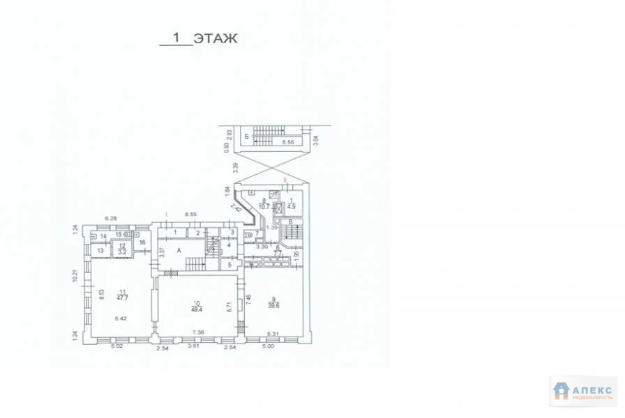 Аренда офиса 203 м2 м. Полянка в административном здании в Якиманка - Фото 4