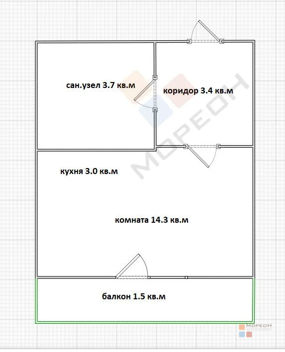 1-я квартира, 25.10 кв.м, 16/16 этаж, Энка, ул имени Героя ... - Фото 8