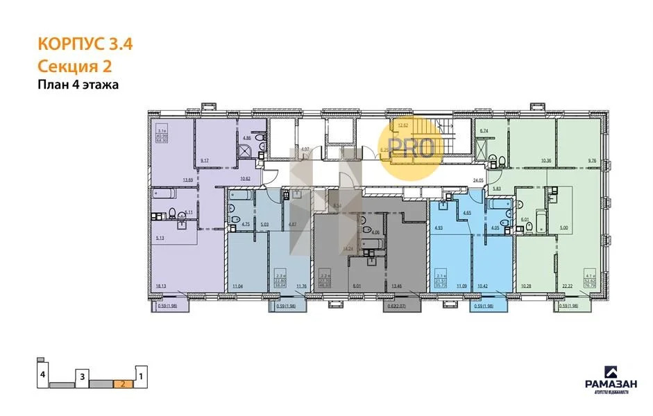 Продажа квартиры в новостройке, Казань, м. Проспект Победы, ... - Фото 9