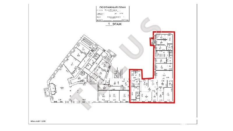 м. Добрынинская, Большая Полянка, 1152 м2, Часть Здания (ном. объекта: ... - Фото 11