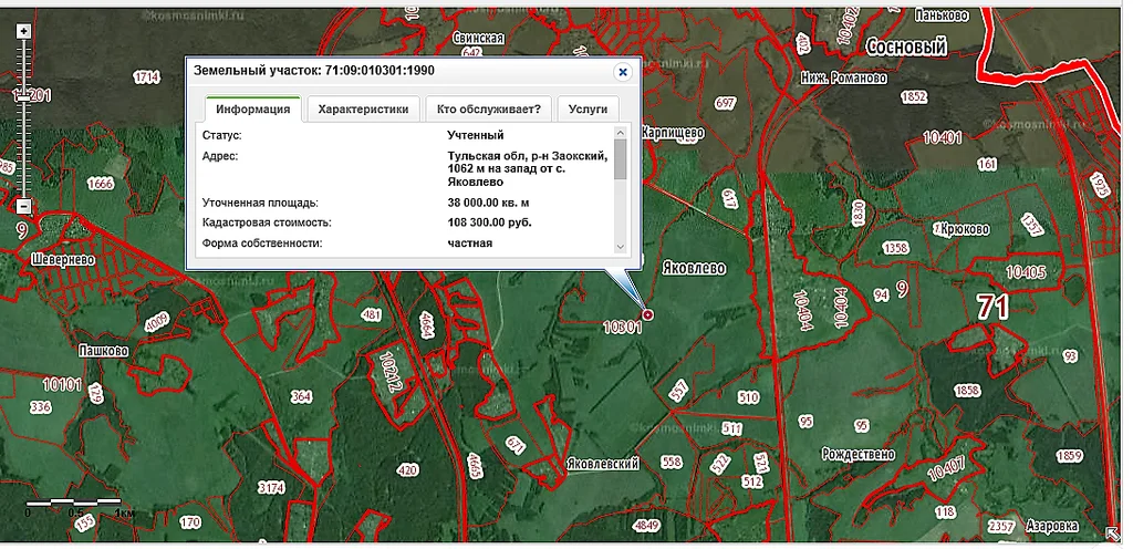 Публичная кадастровая карта тульской области заокского района тульской