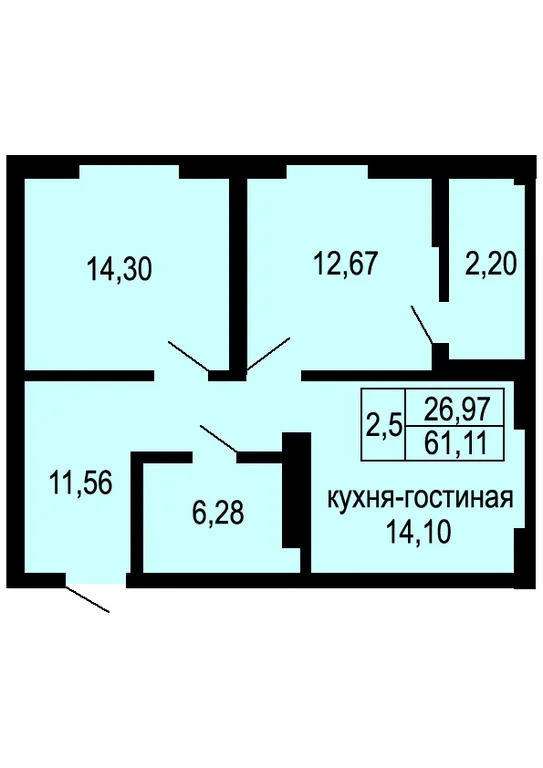 Продажа квартиры в новостройке, Оренбург, улица Геннадия Донковцева - Фото 6