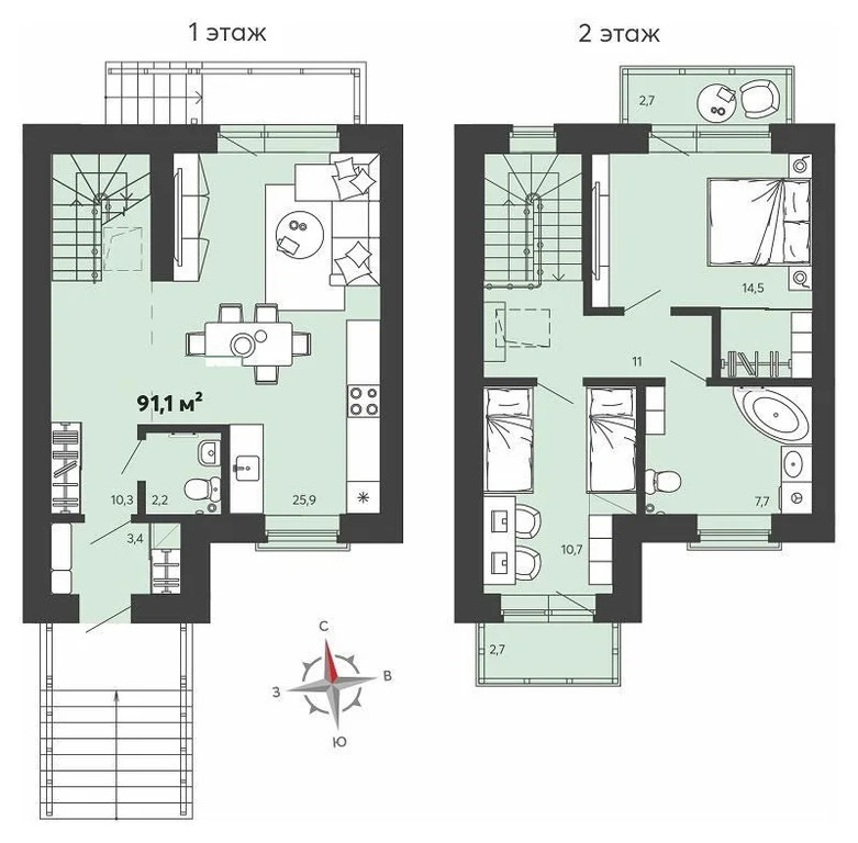 Продается дом, 91.1 м - Фото 11
