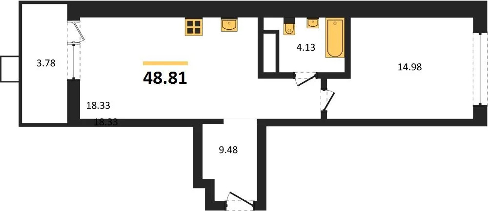 Продается квартира, 48.81 м - Фото 0