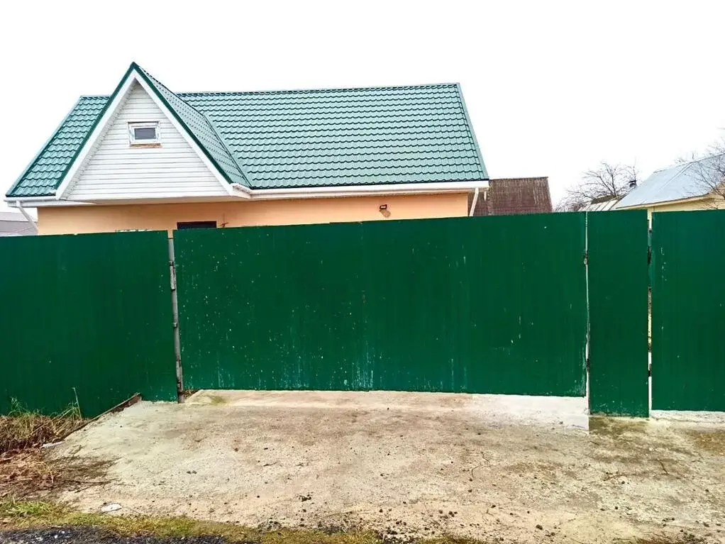 Забор из профнастила зеленый мох.