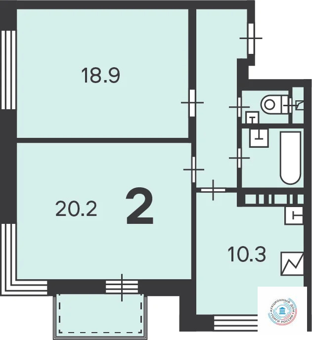 Продается квартира, 60.6 м - Фото 3