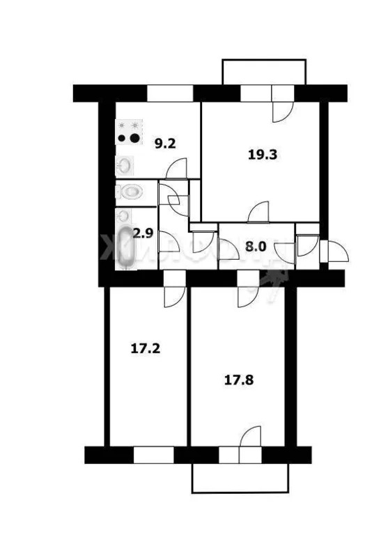 Продажа квартиры, Новосибирск, ул. Восход - Фото 21