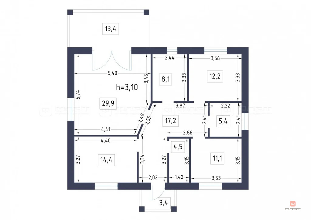 Продажа дома, Макаровка, Лаишевский район, ул. Луговая - Фото 17