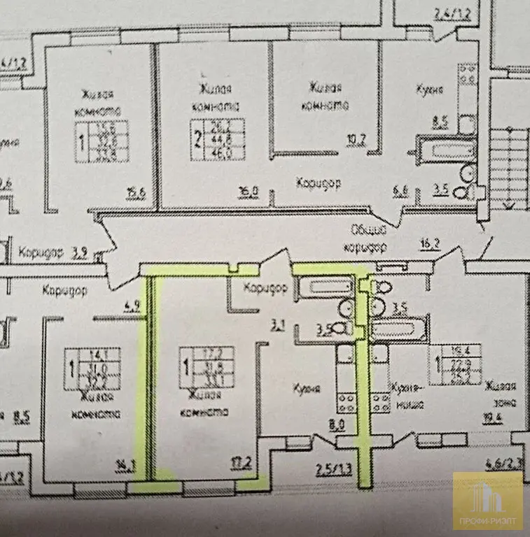 1-к. квартира, 34,3 м, 5/5 эт. - Фото 11