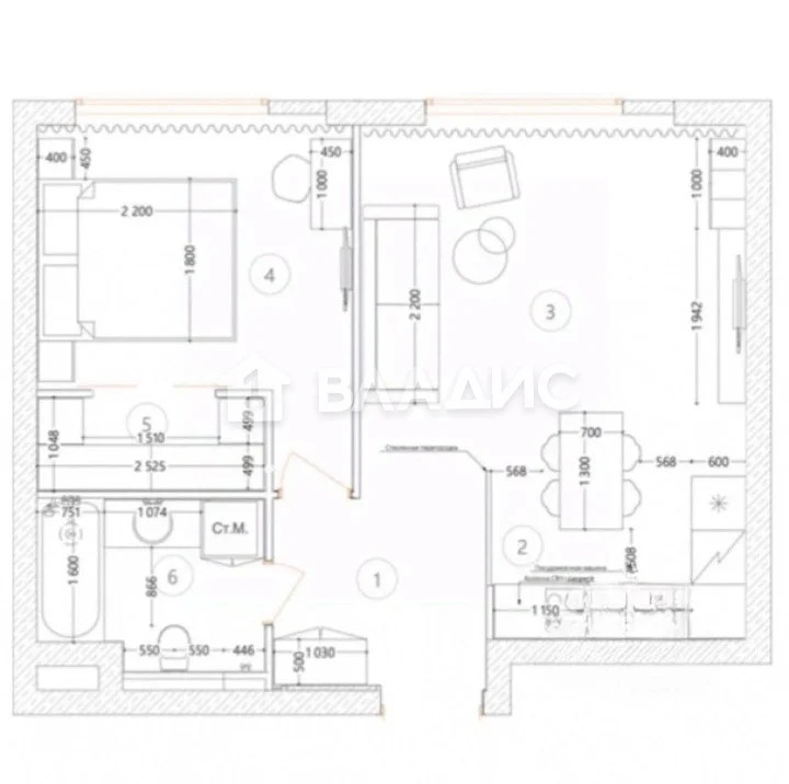 Москва, улица Янковского, д.1к2, 2-комнатная квартира на продажу - Фото 6