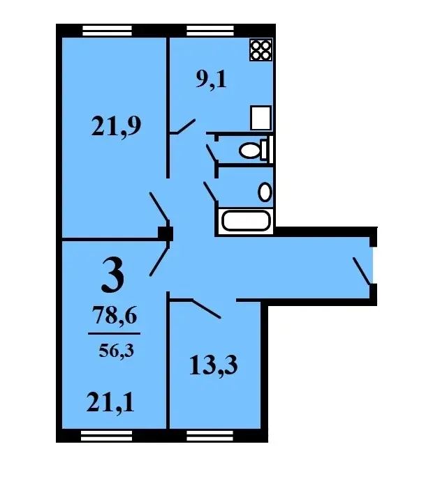 3-к. 2-й Щемиловский пер.,д.8-10кБ - Фото 14
