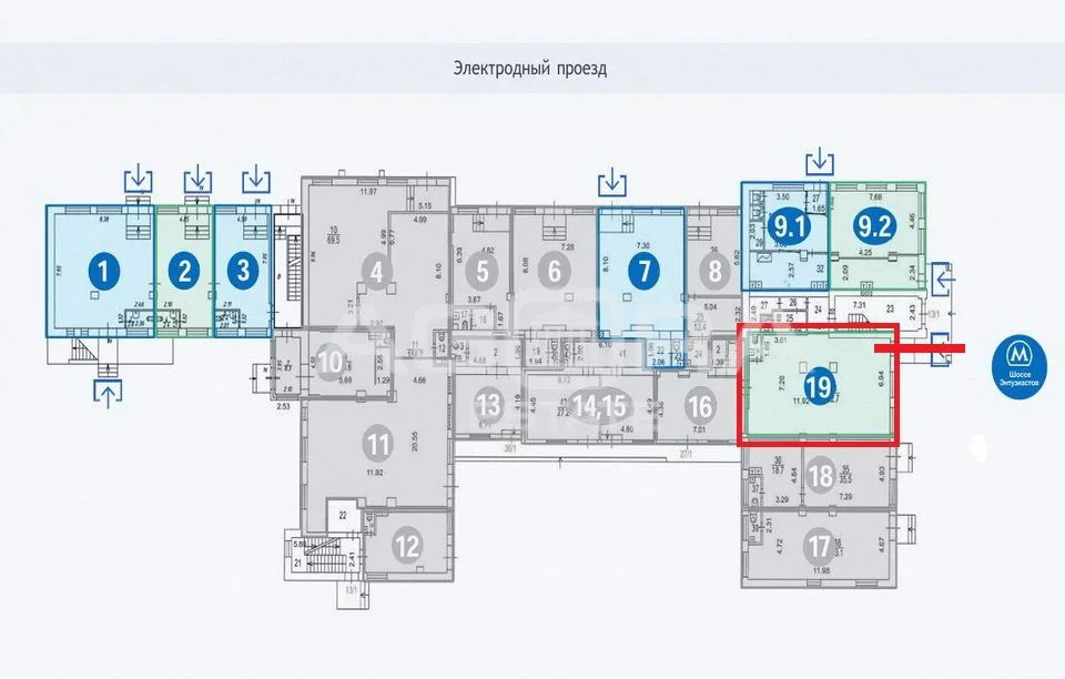 Продажа торгового помещения, м. Шоссе Энтузиастов, Электродный проезд - Фото 6