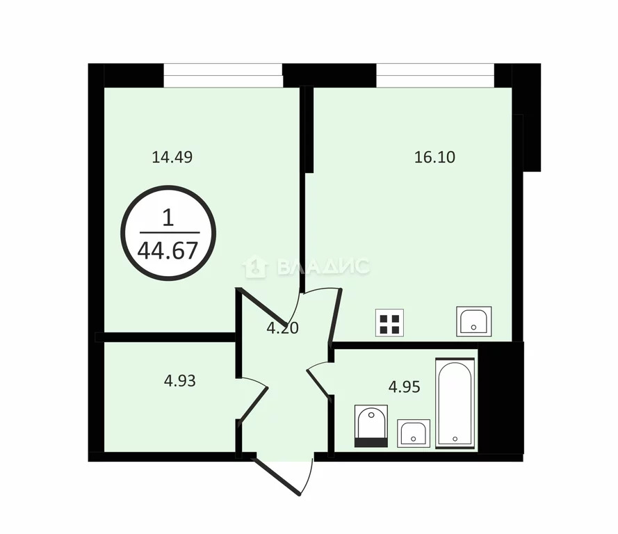 Москва, Шмитовский проезд, д.39к8, 1-комнатная квартира на продажу - Фото 6