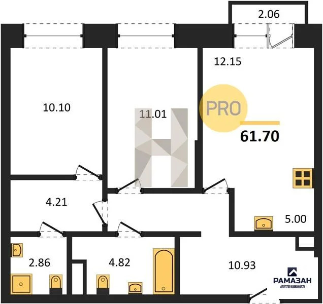 Продажа квартиры в новостройке, Казань, м. Проспект Победы, ... - Фото 1