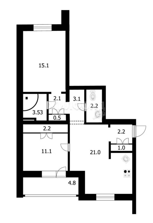 Продажа квартиры, Краснообск, Новосибирский район, 2-й микрорайон - Фото 24