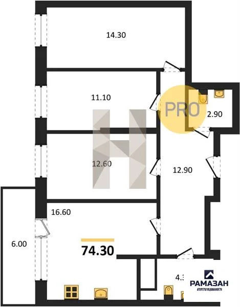 Продажа квартиры в новостройке, Казань, м. Козья слобода, ул. ... - Фото 1