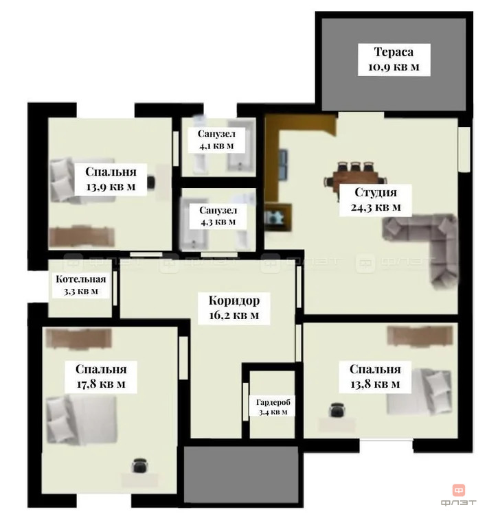 Продажа дома, Сокуры, Лаишевский район, ул. Наки Исанбета - Фото 12