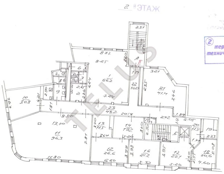 м. Бауманская, Старая Басманная, 1365 м2, часть Здания (ном. объекта: ... - Фото 13