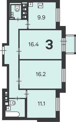 Продам трехкомнатную (3-комн.) квартиру, Ротмистрова ул, 2к4, Москва г - Фото 16