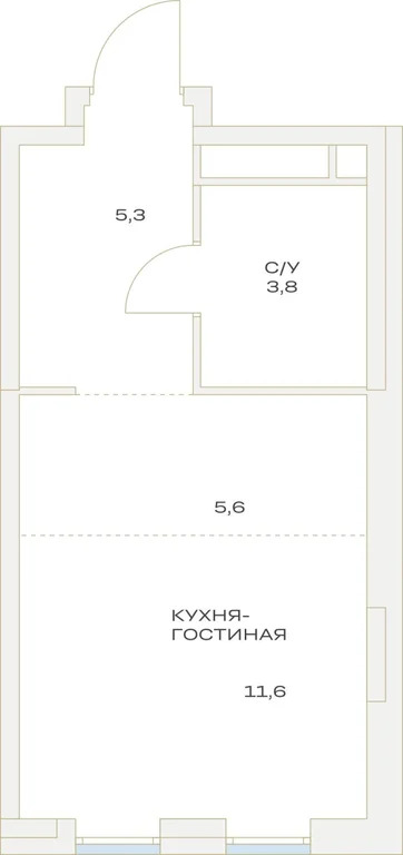 продается студия 26.3 м2 в новостройке - Фото 11