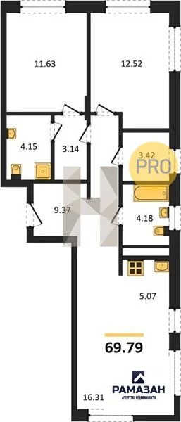 Продажа квартиры в новостройке, Казань, м. Проспект Победы, ул. ... - Фото 1