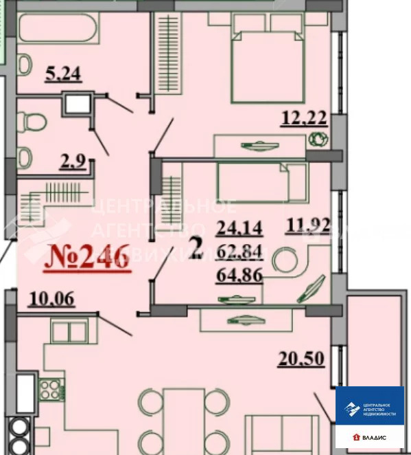 Продажа квартиры, Рязань, микрорайон Октябрьский городок - Фото 3