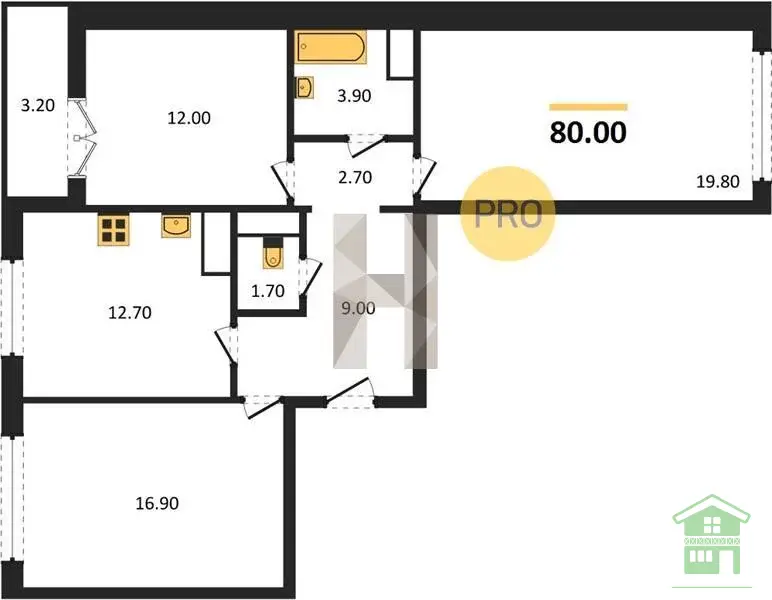 Продам 3 ком кв 80 кв м Воронеж, ул. Загоровского, 13 - Фото 23