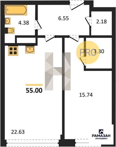 Продажа квартиры в новостройке, Казань, Генерала Ерина ул. - Фото 1