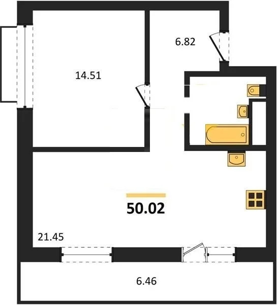 Продается квартира, 50.02 м - Фото 1