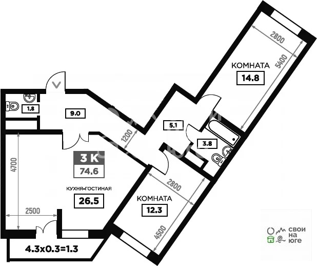 Продажа квартиры, Краснодар, Героев-Разведчиков ул. - Фото 4