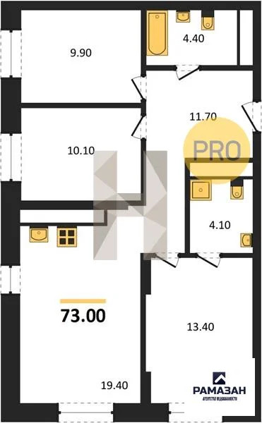 Продажа квартиры в новостройке, Казань, м. Горки, ул. Родины - Фото 1
