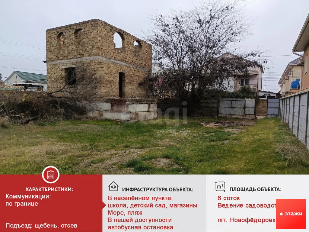 Продажа участка, Новофедоровка, Сакский район, ул. Лазурная - Фото 0
