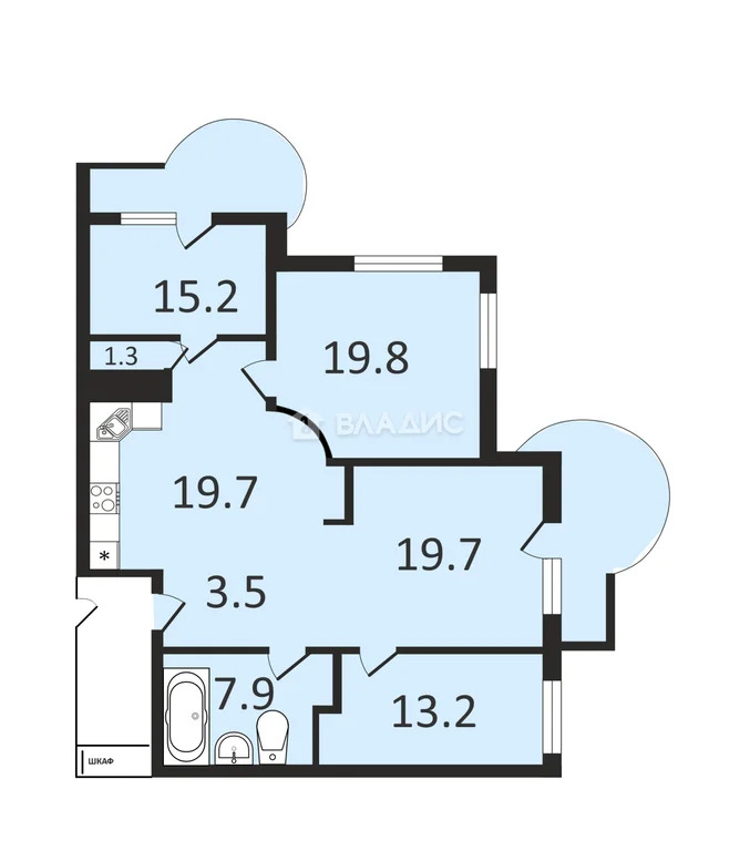 Москва, улица Гурьянова, д.17к2, 3-комнатная квартира на продажу - Фото 25