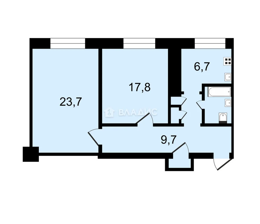 Москва, Люсиновская улица, д.64к1, 2-комнатная квартира на продажу - Фото 40