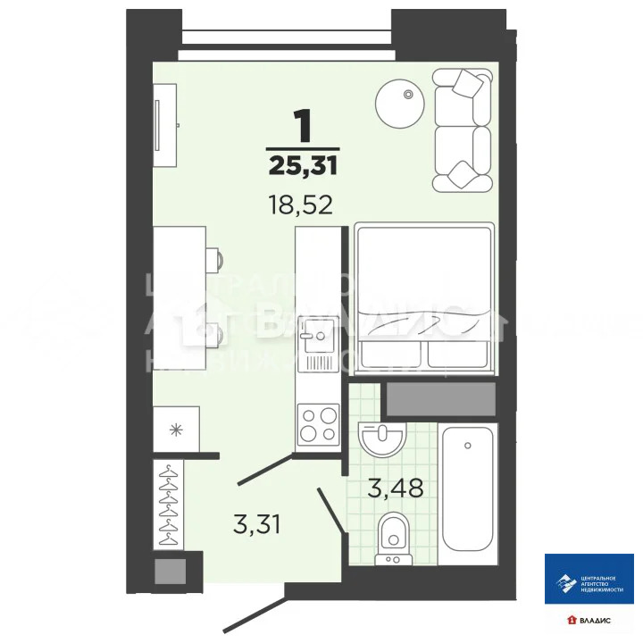 Продажа квартиры, Рязань, микрорайон Олимпийский городок - Фото 1