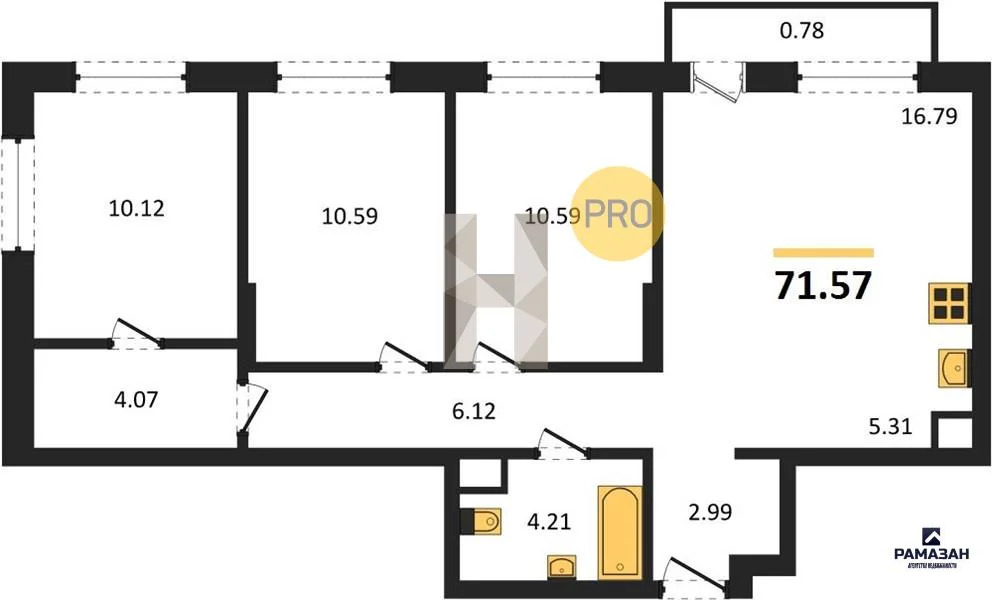 Продажа квартиры в новостройке, Казань, м. Проспект Победы, ул. ... - Фото 1