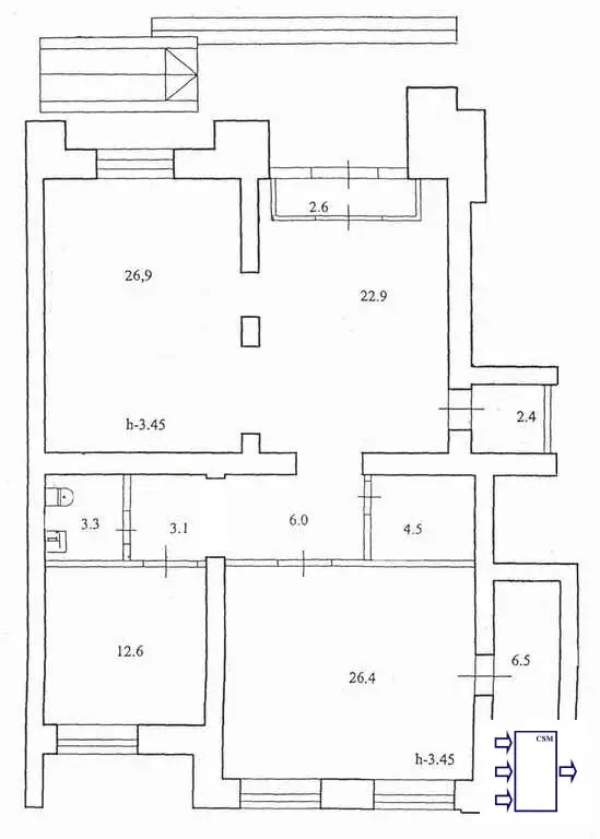 Уфа, торгово-офисное помещение в аренду, 117 кв.м, ул.Мустая Карима,16 - Фото 11